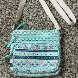 Teal Patterned Side Purse